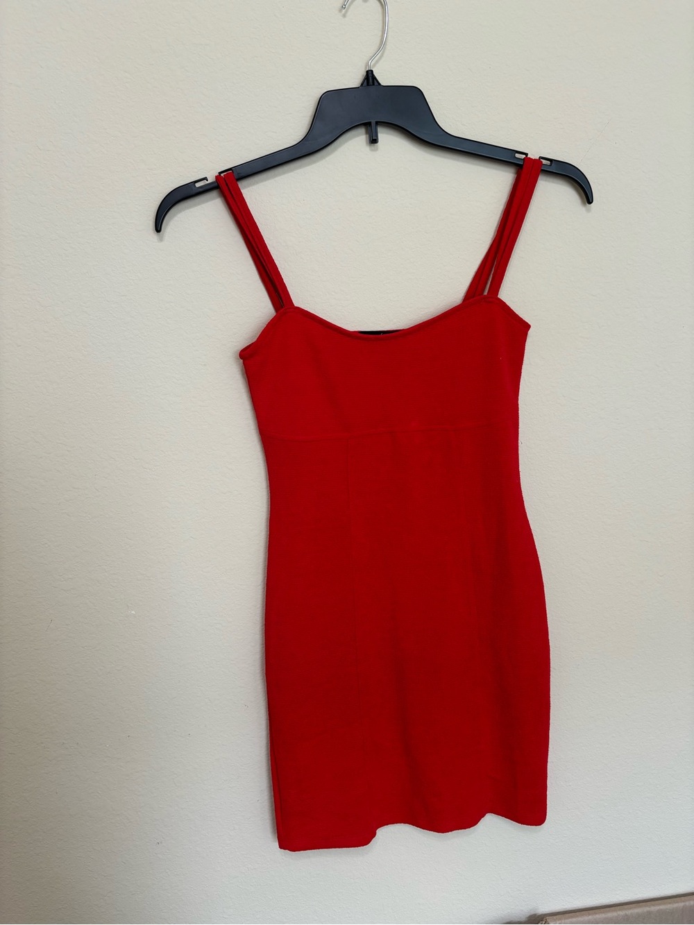 Ambiance Red Double-Strap Mini Dress